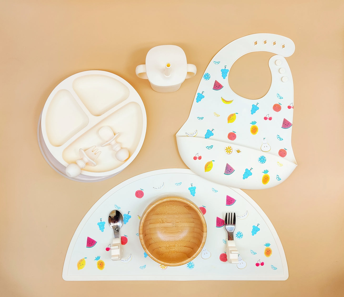 10 piece set for babies, toddlers, kids, High Quality, Strong suction on surface 2024 Hot Sells Baby Utensils
