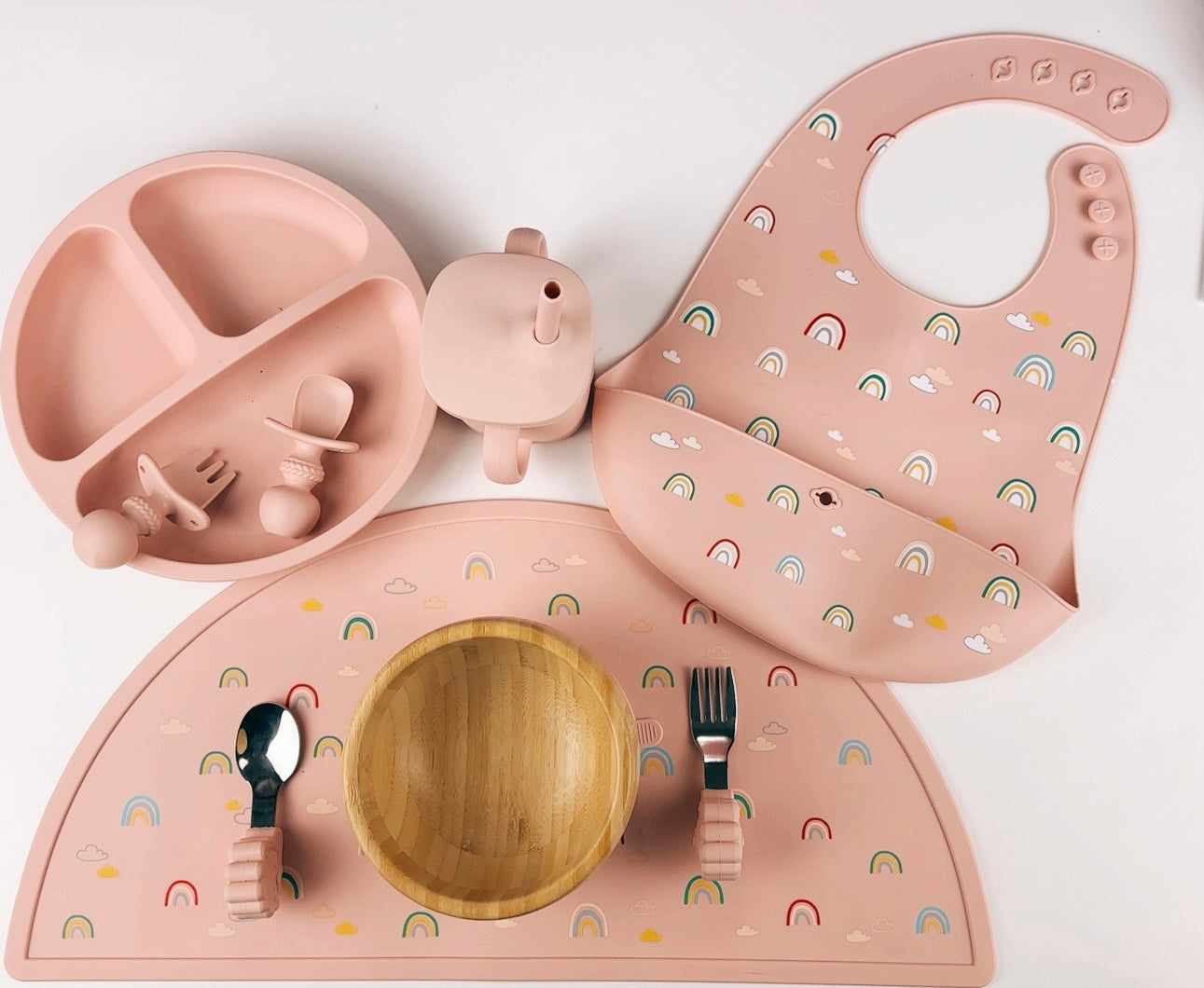 10 piece set for babies, toddlers, kids, High Quality, Strong suction on surface 2024 Hot Sells Baby Utensils