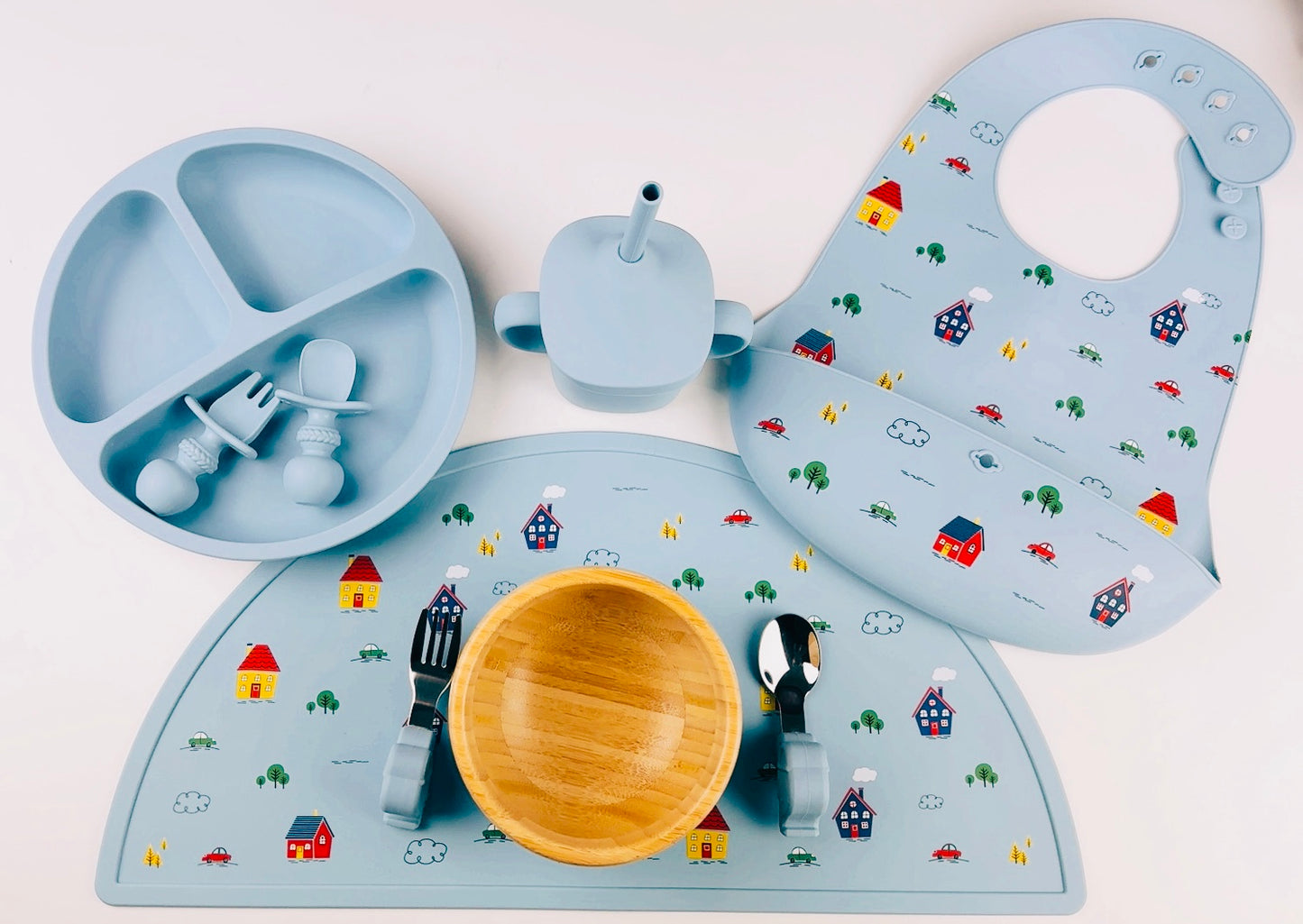 10 piece set for babies, toddlers, kids, High Quality, Strong suction on surface 2024 Hot Sells Baby Utensils