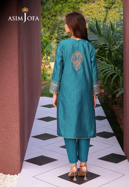 2 Piece Beautiful contemporary style Embroidery - Blue