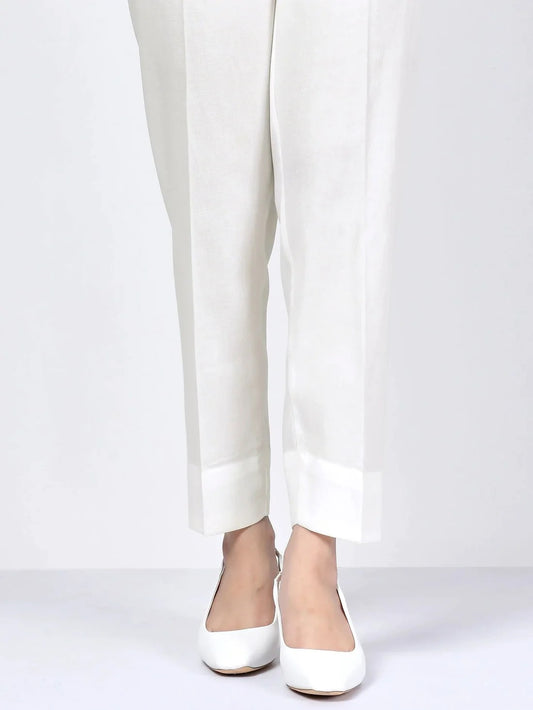 1 Piece Plain Fine Cotton Trouser - White
